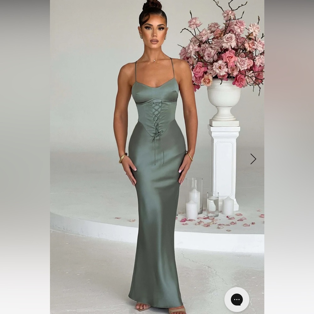 LILLIA MAXI DRESS - SAGE